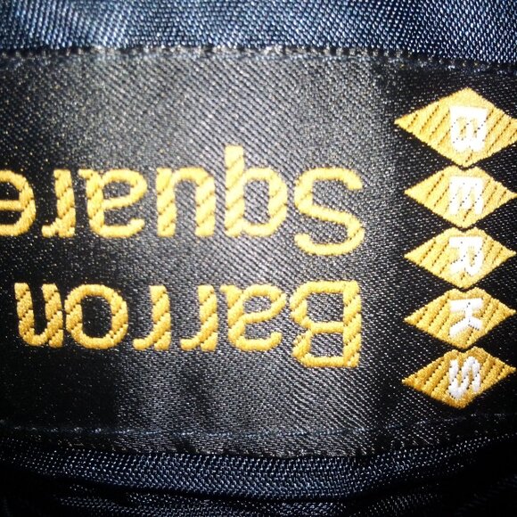 Barron Square Charcoal Wool Double Breasted Suit Jacket 36 Short Acetate Lining - Picture 3 of 4